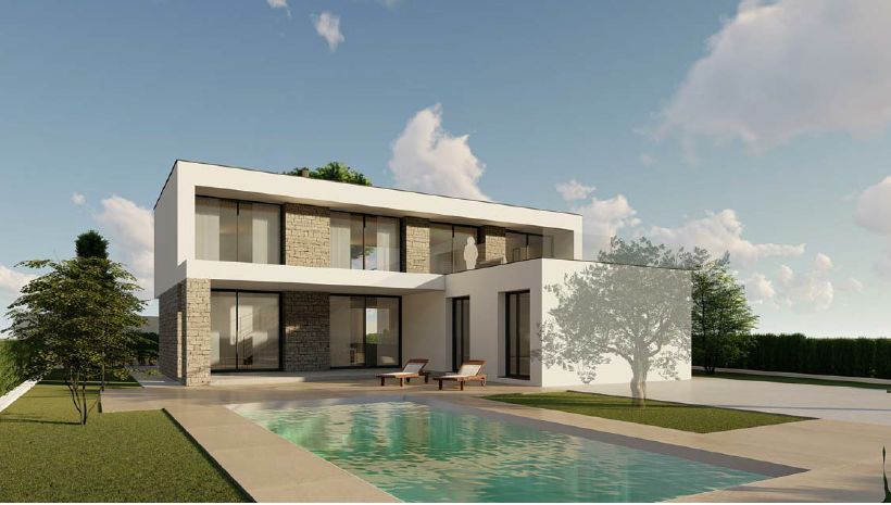 Villa under construction near the beaches of Altea and Albir.