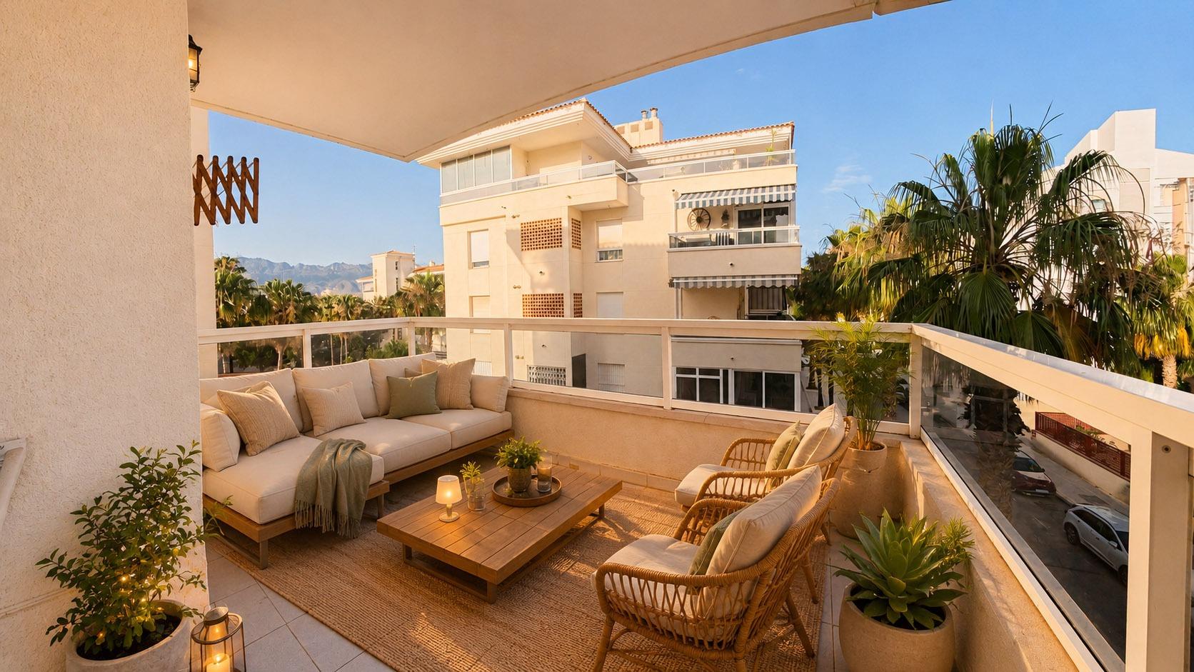 Nice south facing corner apartment with big terrace