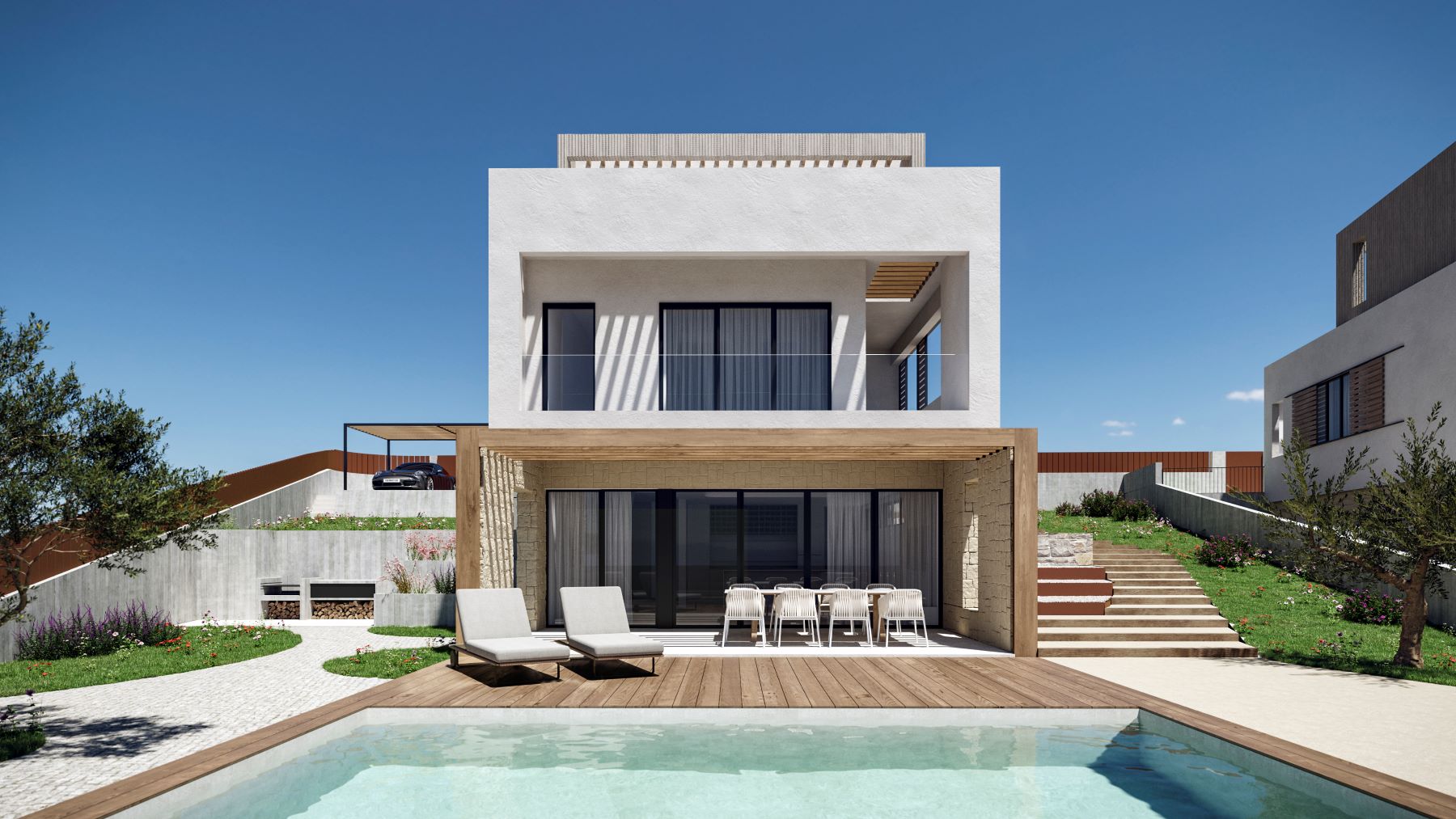 9 grandes villas construidas en grandes parcelas en Finestrat (en construcción)