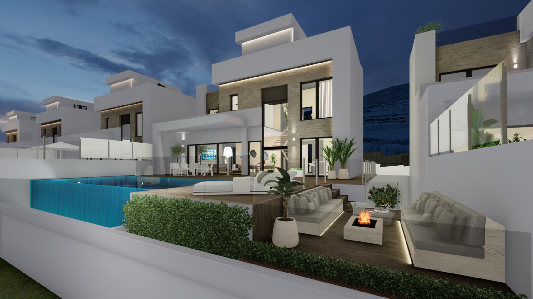 7 villas de luxe 'résidentiel orange' à Finestrat (en construction)