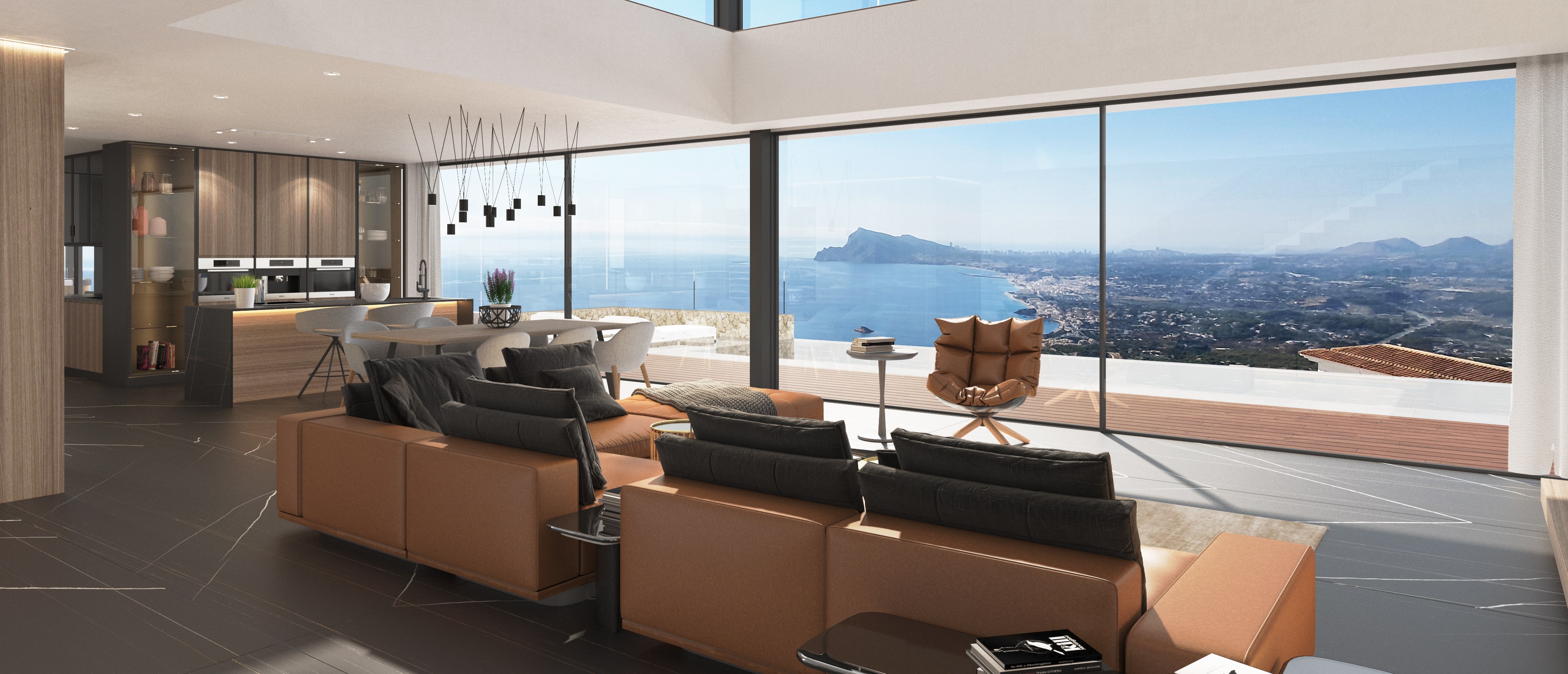 Prachtige luxe villa van design met een adembenemend uitzicht op de zee